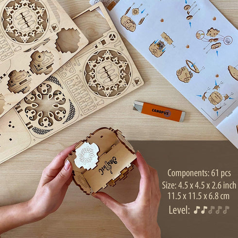 3D Wooden Puzzle, Mini Music Box
